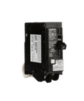 Top Shelf 20 Amp GFCI Circuit Breaker With Built In Self Test And Quick Plug In Mount For Home Projects Pools And Showers, black housing.
