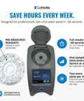 Haul This All In One Mobile Waterlink SpinTouch Photometer Lab Kit showing screen and SpinDisk components for testing accuracy.