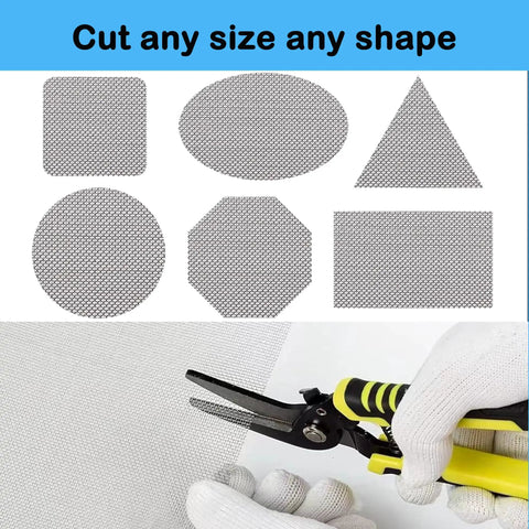 20 Mesh Stainless Steel Window And Door Mesh Screen Roll 15.7x47.2 Inches cut into various shapes