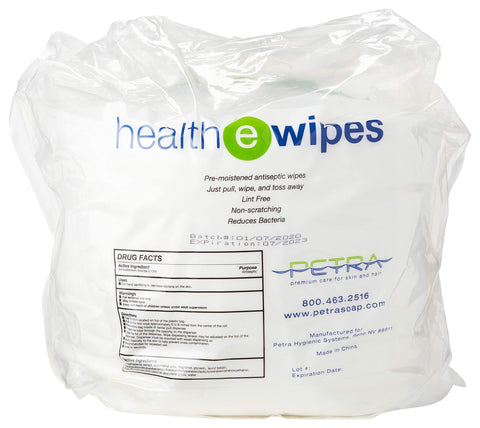 Alcohol Free Bulk Gym Equipment Wipes for Heavy Use 4000 Count 4 Rolls Antiseptic Cleaning Wipes package label