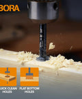 Heavy Hitter 35 Mm Forstner Drill Bit With Tough 10 Mm Round Shank And 90 Mm Reach For zero hassle woodworking cleanly drilling a flat bottom hole.