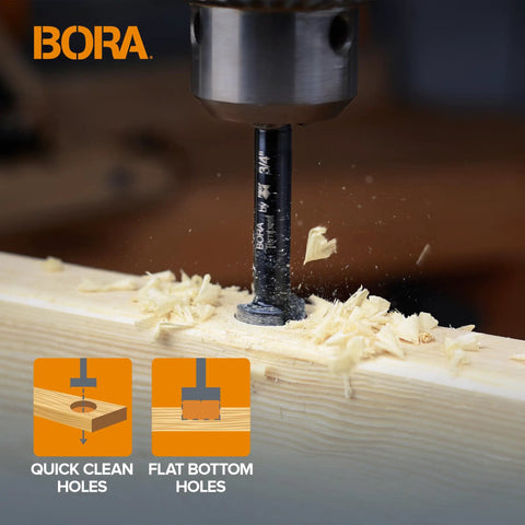Heavy Hitter 35 Mm Forstner Drill Bit With Tough 10 Mm Round Shank And 90 Mm Reach For zero hassle woodworking cleanly drilling a flat bottom hole.