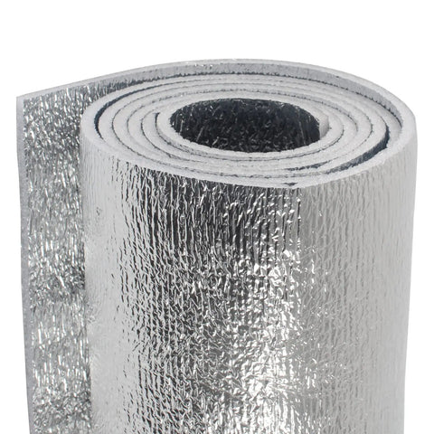 Heavy Duty 5mm Reflective Insulation Radiant Barrier Sheet With Double Sided Foil, 40x80 inches roll for thermal protection.