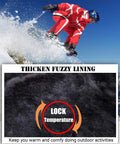 Snowboarder showcasing Men's Winter Ski Jacket With Warm Fleece Lining, Waterproof Softshell Coat For Snow And Rain in action