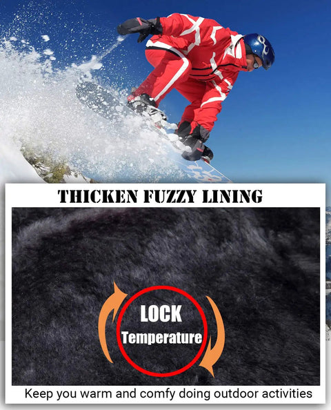 Snowboarder showcasing Men's Winter Ski Jacket With Warm Fleece Lining, Waterproof Softshell Coat For Snow And Rain in action