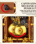 Vintage Retro Swing Clock Building Kit With Functional Analog Movement And Alarm 751 Piece Mechanical Model pendulum gears