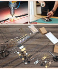 Quelay 99-pc laser engraving jewelry kit; assortment of chains, tags, pendants and keychains for DIY engraving
