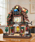 Cuckoo Clock House Building Set Compatible With Lego Real Working Clock And Rotating Waterwheel Mechanical Linkage Big House Build Kit For Adults And Kids Ages 8 To 12 1909 Pieces Epic Birthday Gift, 11.5in LEGO-style display model