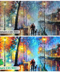 Image comparing street scenes with different CRI levels, showcasing vivid colors with Dimmable G25 LED Globe Vanity Bulbs 100W Equivalent 1200 Lumens 5000K Daylight White E26 Medium Base For Bedroom Bathroom Makeup Mirror Pendant Light 4 Pack illumination.