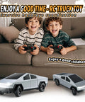 Children playing with All Terrain 2.4GHz RC Truck for Kids, electric vehicle styling, with high grip tires.