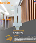 Compact Fluorescent Plug In Tube Light 26W 1800 Lumens 4 Pin GX24q3 Base Neutral White 3500K 10 Pack Energy Efficient