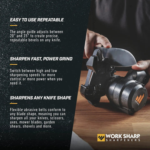 Mk2 Professional Electric Knife And Tool Sharpener With Adjustable Sharpening System For Knives And Tools, Flexible Belts Conform