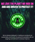 Project Green logo with forest background, promoting environmental sustainability and commitment to the planet.