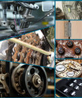 Various mechanical parts and hinges illustrating uses for Door Lock And Hinge Lubricant Oil With Needle Oiler For Squeaky Keyholes And Hinges No More Squeaks Easy Quick Fix Long Lasting Lubrication To Stop Noise Prevent Rust Precise Application 1 Oz.