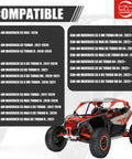 64 Inch Maverick X3 Rear Radius Rods Beefed Up Upgrade Kit Heavy Duty Red Steel Straight Arms For Maximum Ground Clearance And Stability Bolt On Fit For 2017 To 2023 X3 Turbo Turbo R RR MAX 6 Piece Set compatibility chart for Can-Am Maverick X3 models