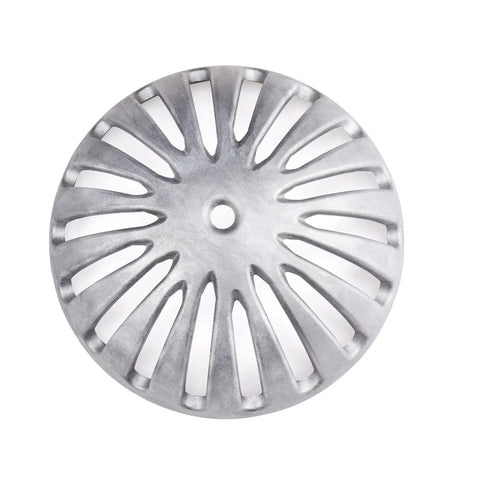 Top view of Heavy Duty Aluminum Floor Drain Cover Dome Strainer 5-1/2 Inch Wide By 2-1/4 Inch High for restaurant use.