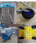 Top Shelf Heavy Duty Industrial Plate Casters With Brakes 6 8 10 Inch Furniture Wheels Set Of Two Roll Like Silk Heavy Lifters on cart.