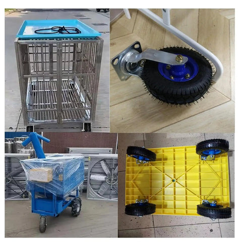 Top Shelf Heavy Duty Industrial Plate Casters With Brakes 6 8 10 Inch Furniture Wheels Set Of Two Roll Like Silk Heavy Lifters on cart.