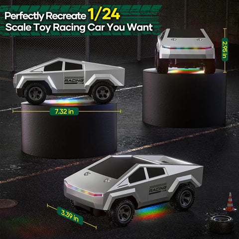 All Terrain 1/24 Scale Remote Control Pickup RC Truck With 2.4GHz Radio 2WD Off Road Beast Toy Cold Resistant PVC Body