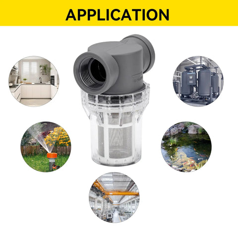 1 Inch Female NPT In Line Strainer For Garden Hose And High Pressure Washer Sediment Filter With 60 Mesh Stainless Steel Screen