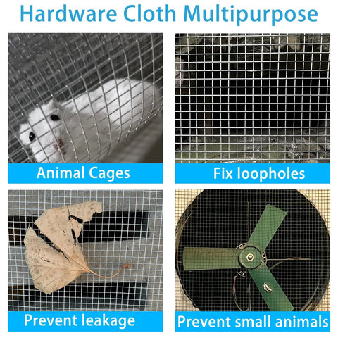 Heavy Duty Hardware Cloth Roll 12 Inch By 20 Foot 1/4 Inch Mesh 23 Gauge Welded Wire Fence Galvanized After Welding For Backyard Garden Fencing Chicken Wire Crafting And DIY Projects for cages, leaks, and small animals
