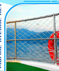 Boat Safety Lifeline Netting For Sailboats, Nylon Guardrail Deck Netting Keeps Pets, Crew, And Gear Safe On Deck, Prevents Falls