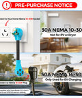 Tesla Compatible NEMA 10-30P To 14-50R EV Charger Adapter Cord For Level 2 Charging, 30 Amp Dryer Plug To 50 Amp EV