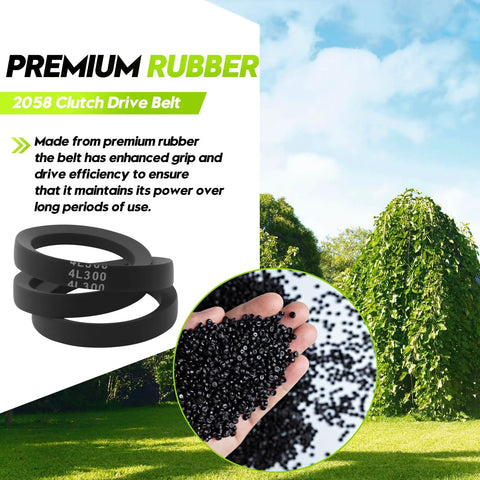 4L-300 Drive Belt Replacement For 30 Inch Walk-Behind Edger Mower Go-To Belt For 30 Inch System Part 2058 Durable Easy Fit Reliable Performance For Smooth Operation And Long-Lasting Durability, premium rubber clutch drive belt