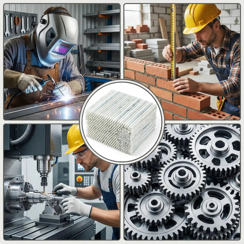 144 Pcs Round Soapstone Pen Refills For Welding And Metal Fabrication, Textile Marking And Construction showcased with various applications