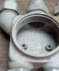 Hella Heavy Duty Explosion Proof Junction Box With Union Hubs tailored for tough job site wiring, showing grey enclosure with threaded fittings.