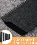 Close-up of 5 Piece Black Knife Sheath Covers With Flocking Lining Protective Cutter Covers To Prevent Moisture And Damage Built To Last ABS Guards