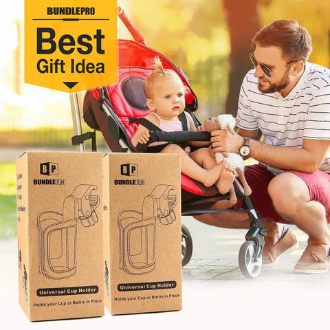 Pack Of 2 Stroller Cup Holders Universal Drinks Holder for Bikes Trolleys or Walkers Keeps Your Coffee or Water Bottle Within Reach and Prevents Spills on the Go with stroller and baby