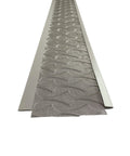 Raised Stainless Steel Gutter Guard Screen Kit for 5 Inch Gutters, DIY Install, 48 Ft Coverage, Micro Mesh Design Closeup