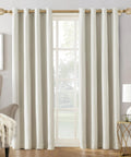 Living room with Boho Wood Curtain Rod Set 1 Inch Adjustable From 36 To 88 Inches With Imitation Wood Grain Leaf Finials.