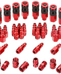 Universal Air Coupler And Plug Kit With Quarter Inch Threads And 36 Aluminum Fittings For Air Compressors, corrosion resistant.