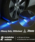 Blue LED Solar Deck Lights 12 Pack Waterproof Outdoor Lights For Driveway Dock Pathway with tire test and installation methods