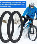 Two Pack 26 Inch Self Sealing Bike Tubes With 32mm Schrader Valve Puncture Resistant Inner Tubes for cycling in snow
