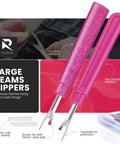 All In One Handy 7 Piece Seam Ripper Kit with large classic and ergonomic pink seam rippers for sewing projects.
