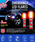 LED Road Flares For Vehicles With Three Alert Modes Flashing Red Solid Red And White Flashlight Highly Visible From A Mile