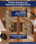 Invisible Black Cable Railing Kit For Modern Posts, One Eighth Inch Stainless Steel T317 With Black Oxide Finish, Twenty Pack Hidden Receiver And Swage Stud Ends For Wood Or Metal Posts, Deck And Stair Hardware, Dope Concealed Look on staircase posts