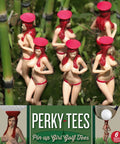 Pin Up Girl Golf Tees Set Of 6 For Golfers Hilarious Redhead Tees That Turn Heads On The Course Perfect Gift For Men And Women