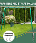 Kid Friendly Toddler Swing Seat With Coated Chains And Heavy Duty High Back Bucket For Outdoor Backyard Play