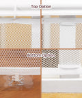 Kid Safe Banister Guard Net For Baby And Pets 15ft Long 3ft High Rail showing top and bottom installation options.