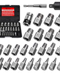 Premium 27 Piece Screw And Bolt Extractor Kit Delivers Dead Simple Grip On Stripped Or Rusty Hardware With Hex Head Multi Spline Build and content view of tools.
