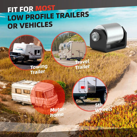 Two Pack Trailer Roller Wheel 2 Inch Weld On Heavy Duty Steel Caster With Grease Fitting For RV Trailers Motorhomes And Fifth Wheels