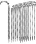 11 Pack 12 Inch Beefy Galvanized Steel Rebar Stakes U Shaped Ground Anchors Heavy Duty Anti Rust For Tents Fences Trampolines Landscaping And Outdoor Fabric