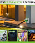30 Amp Generator Power Inlet Box Featuring Nema L14 30 Socket for outdoor wiring at home on a patio with lighting.
