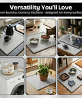 Washer And Dryer Top Cover Protector 25x25 Inch Silicone Waterproof Dust Guard used in various home settings