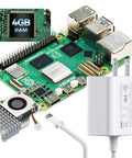 Raspberry Pi 5 Starter Kit With 4GB RAM, 27W PD Power Supply, Active Cooler, Ready To Roll All In One Bundle