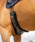 Contoured Girth With Ultra Soft Leather And Detachable Simuwool, Washable All Day Comfort Padding For Horse Skin, Black 70 Cm